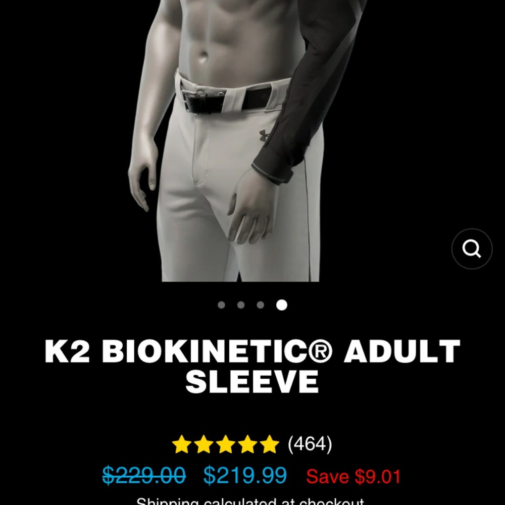 Kinetic biometric k2 adult small sleeve